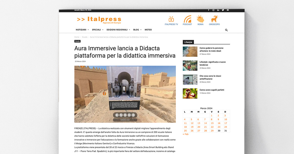 thumb_Italpress - Aura Immersive lancia a Didacta piattaforma per la didattica immersiva